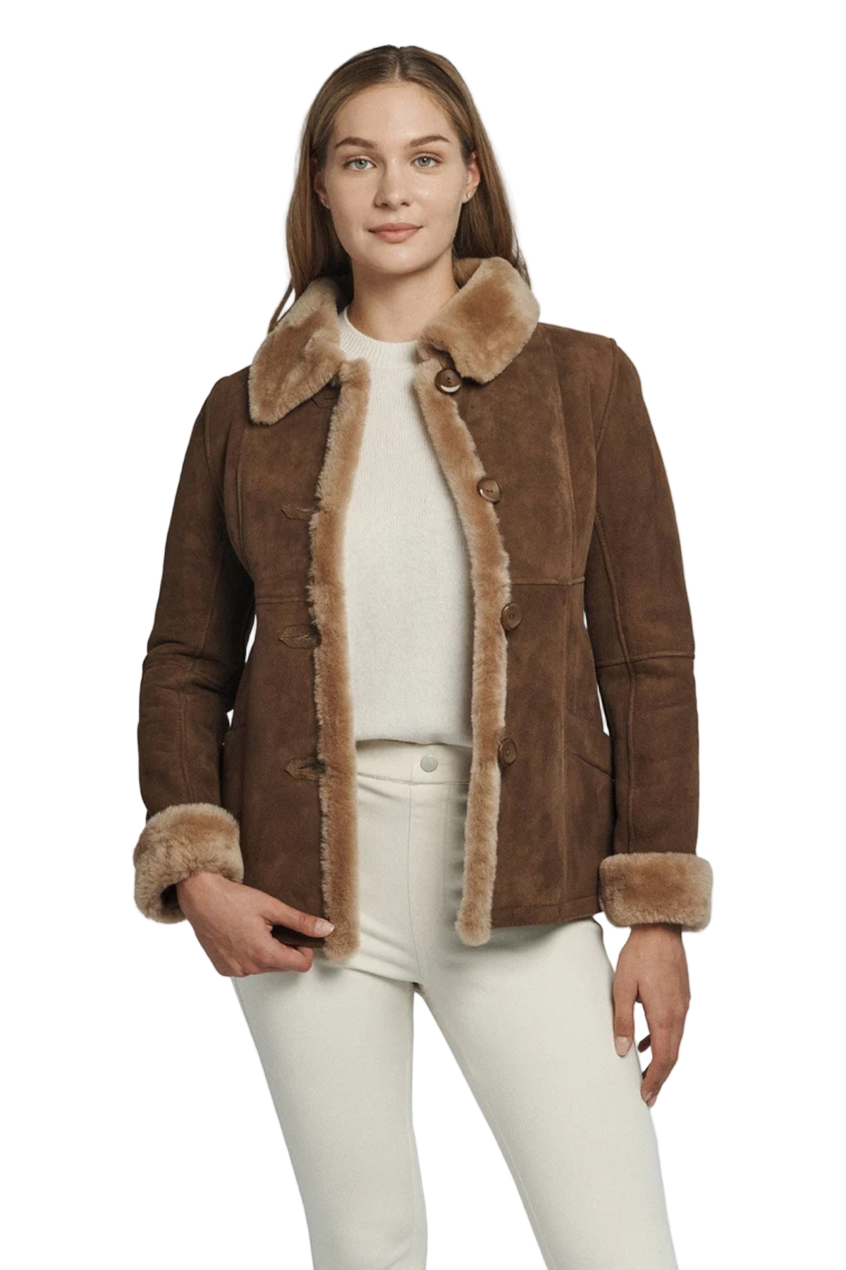  brown shearling jacket 
