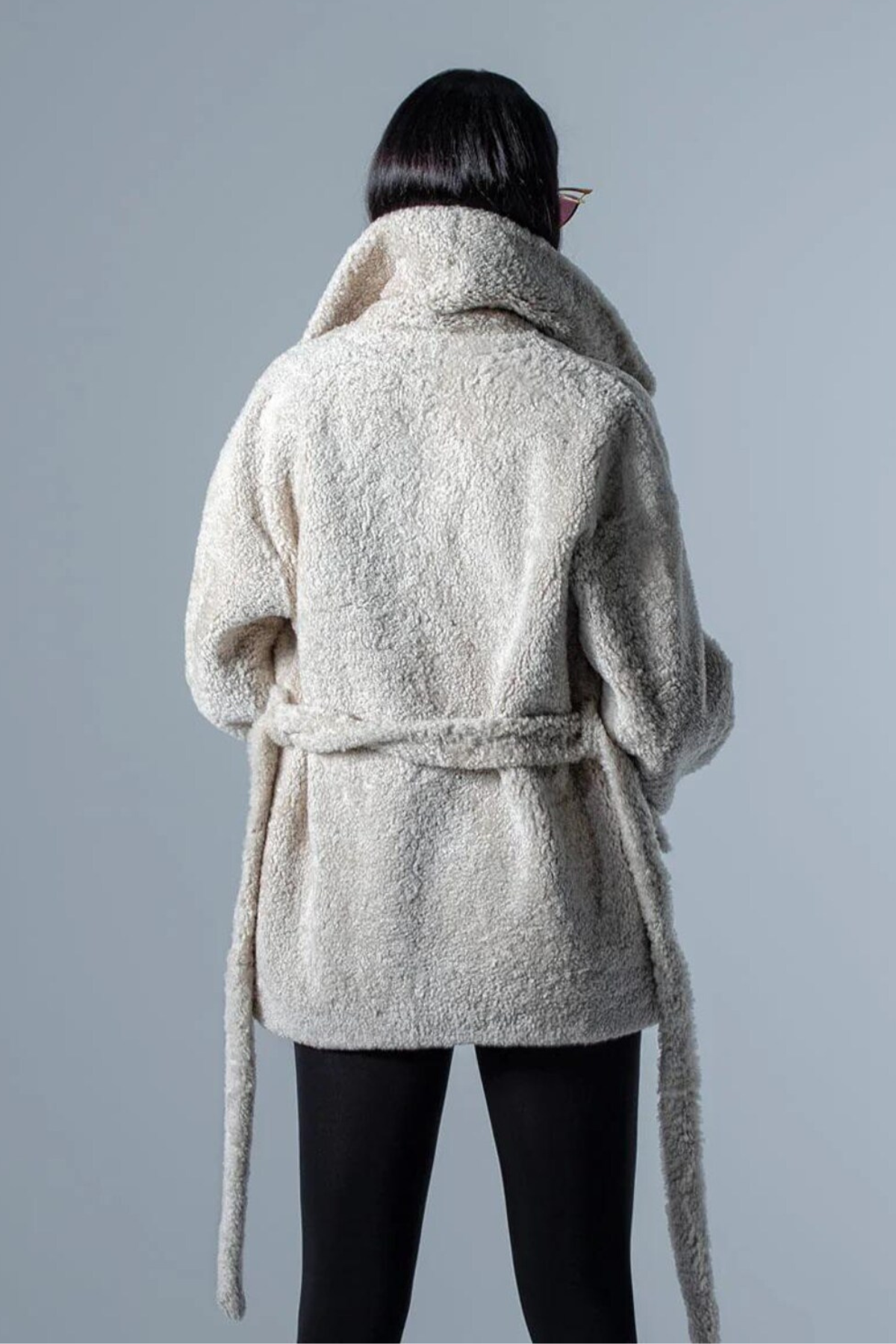  light gray textured coat 