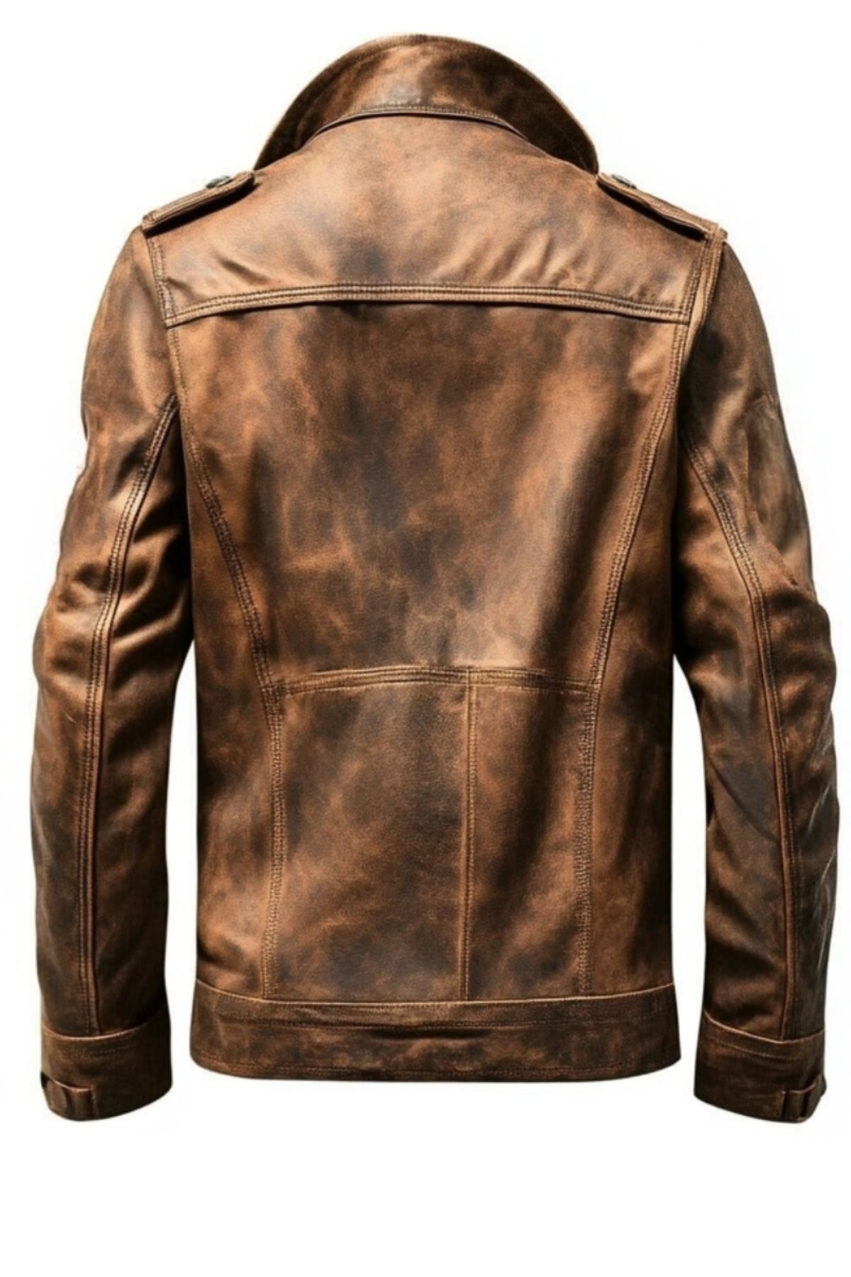 Brown leather jacket 