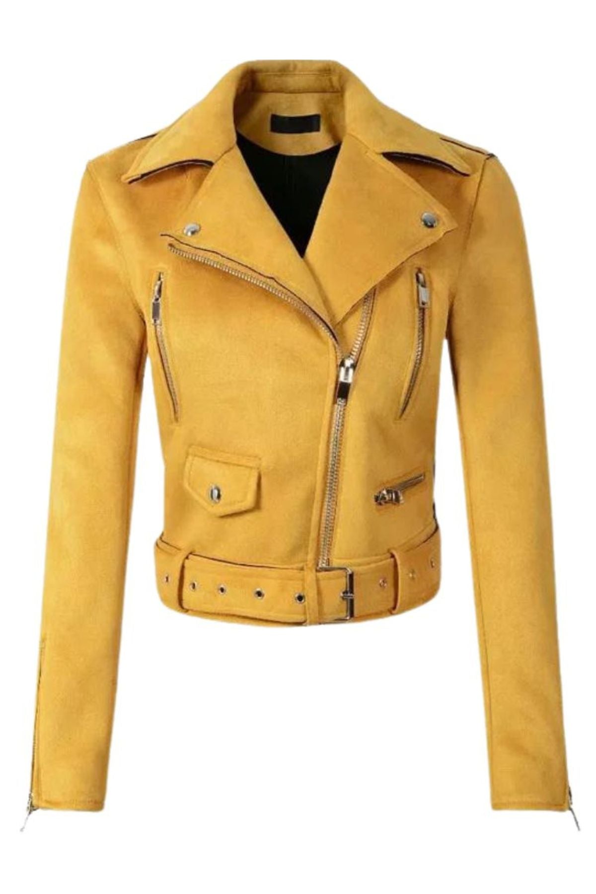 Yellow leather jacket
