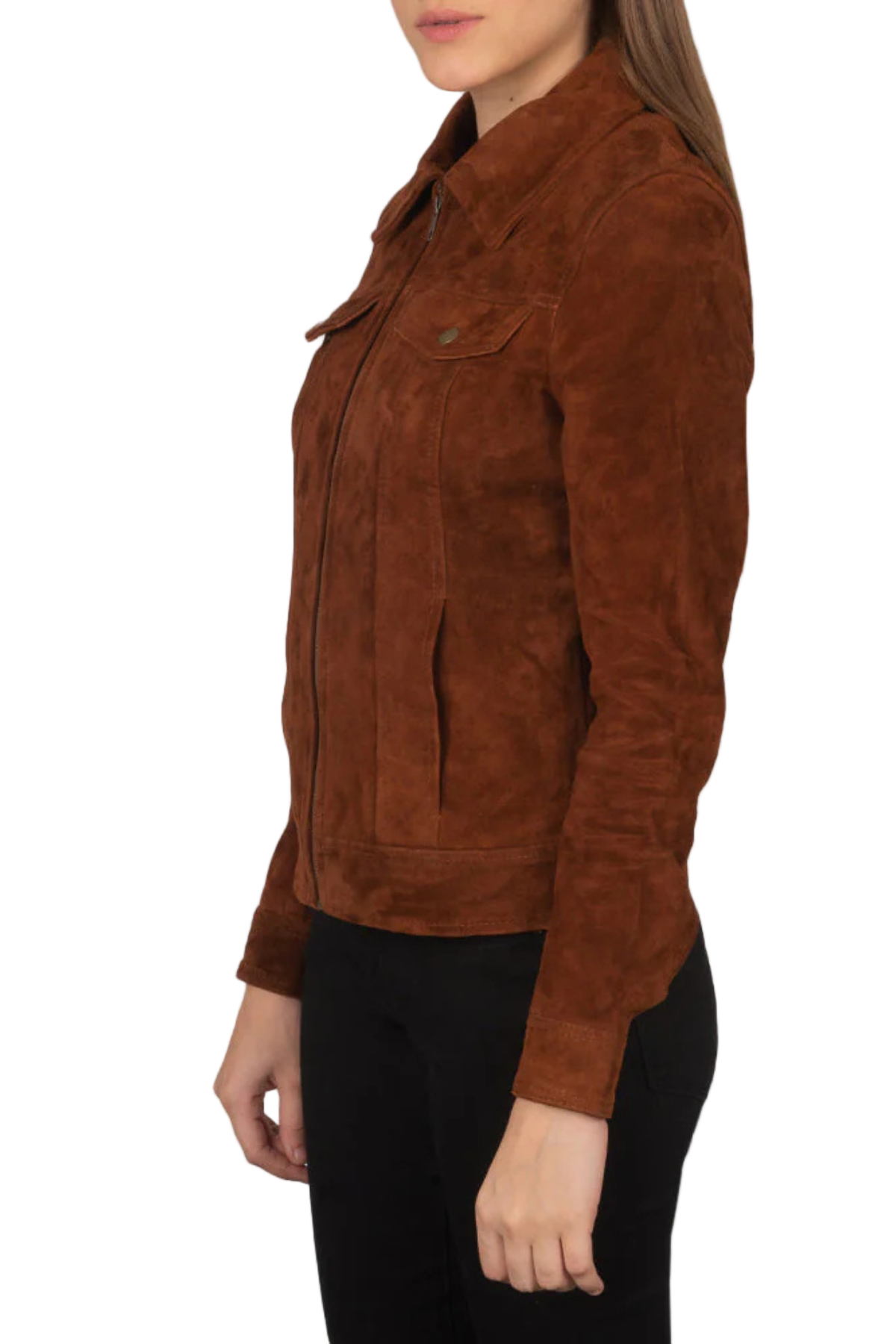 Brown suede jacket 