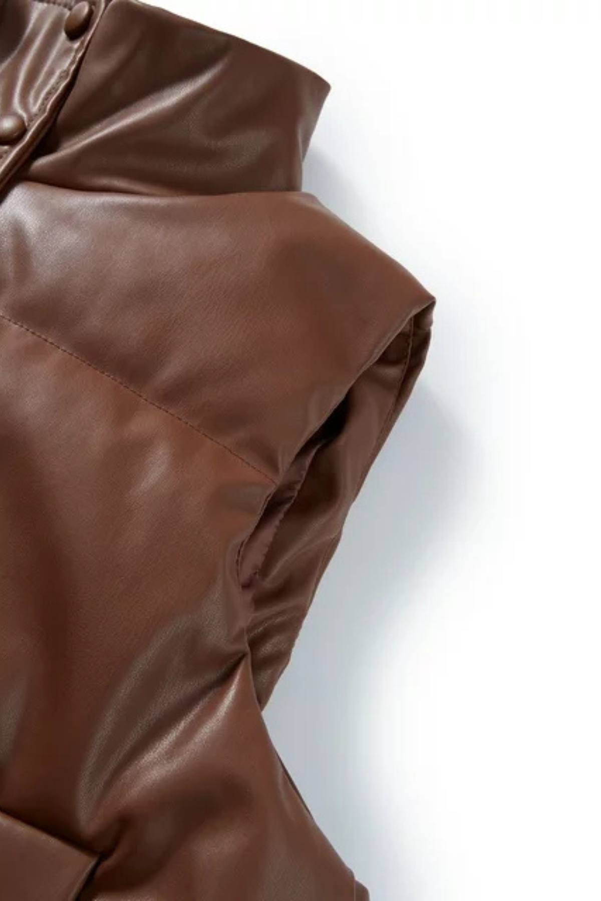 Close-up of a brown leather garment 