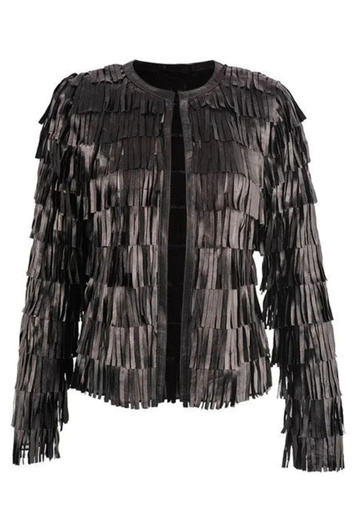 Black fringed jacket 