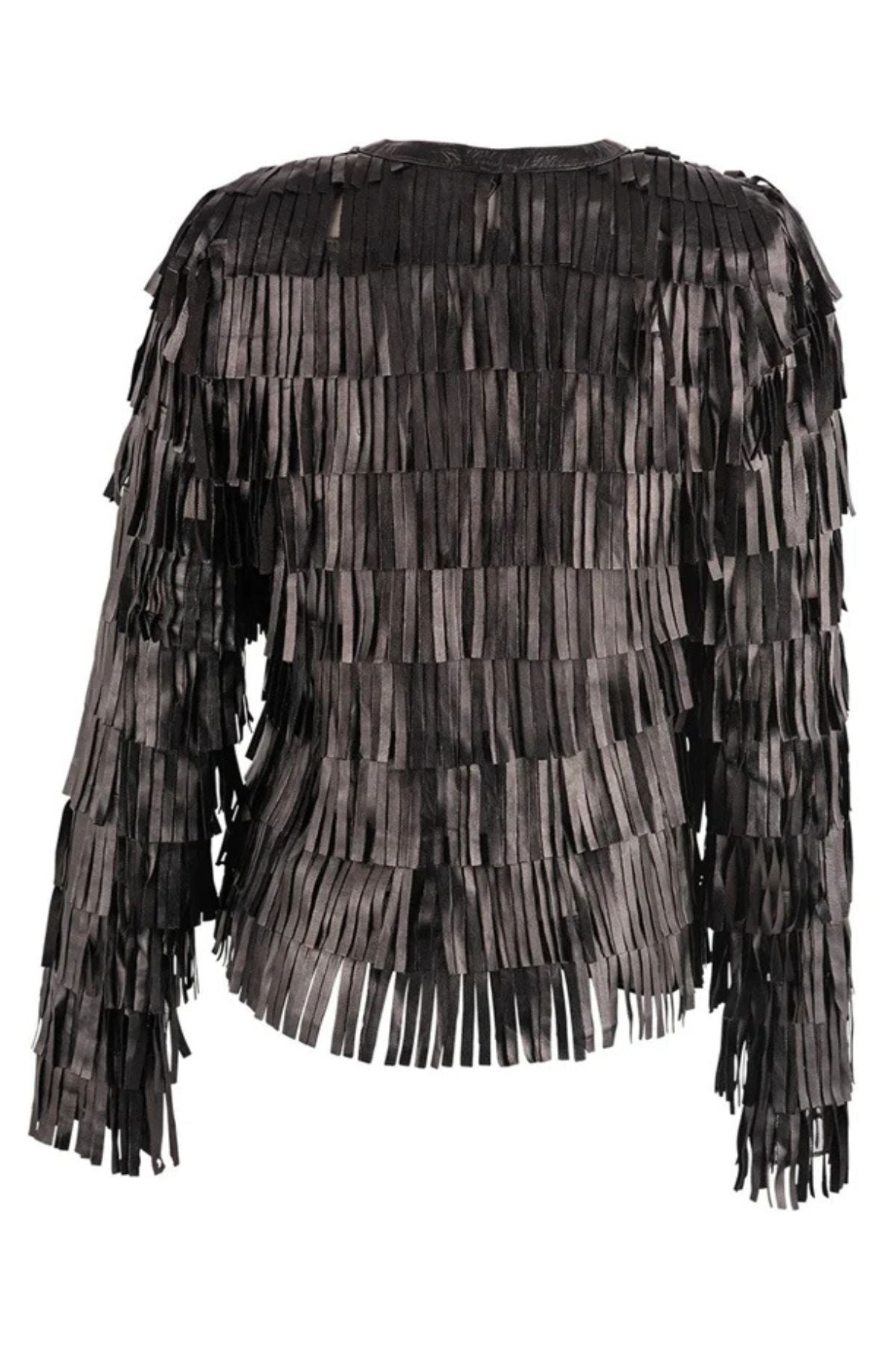 Black fringe jacket 