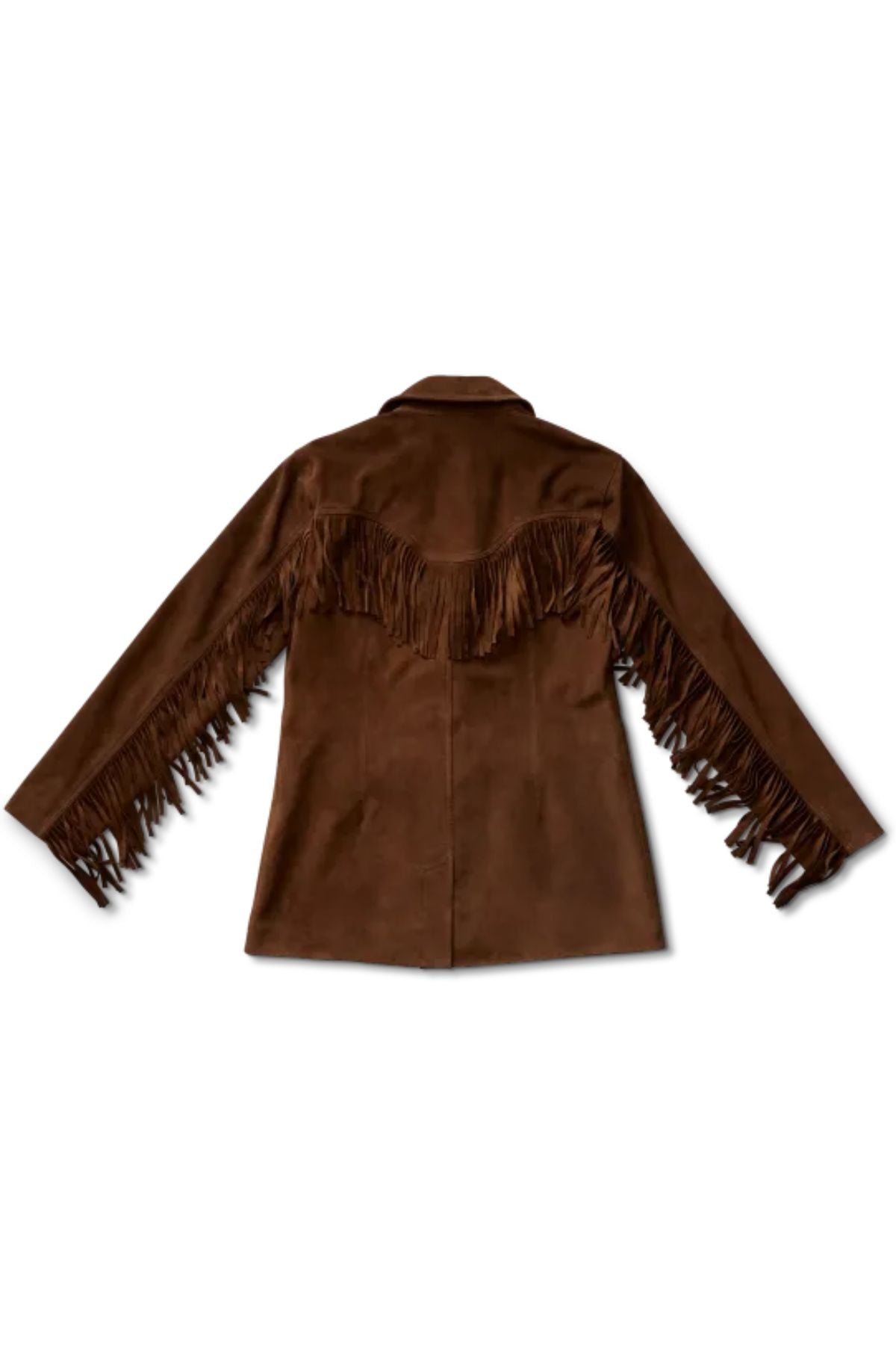 Brown jacket with fringes 