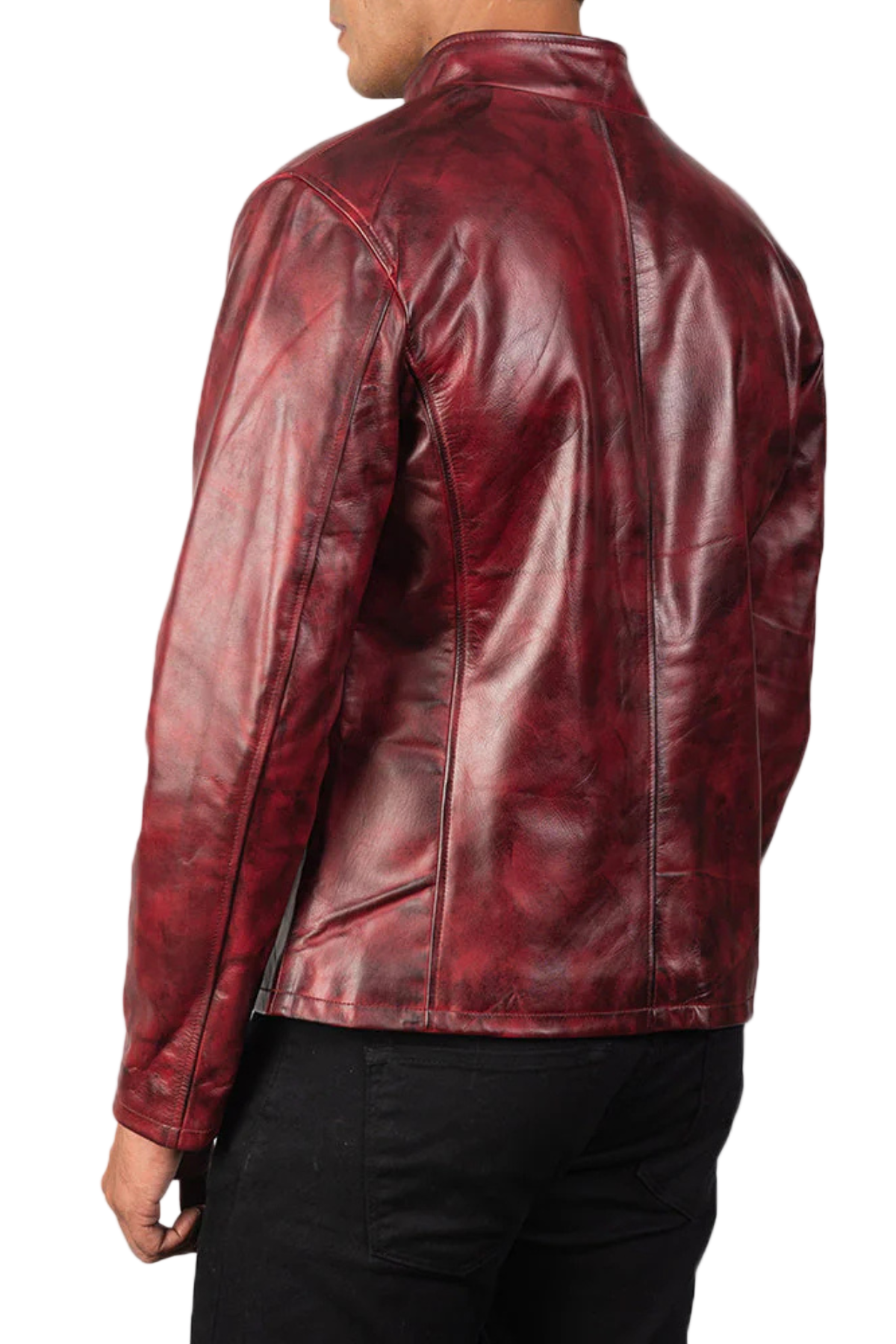 Red leather jacket 