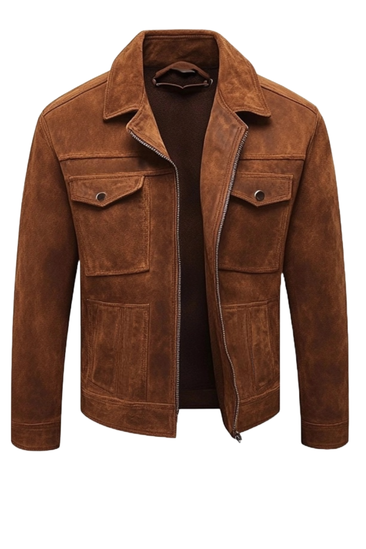 Brown suede jacket 