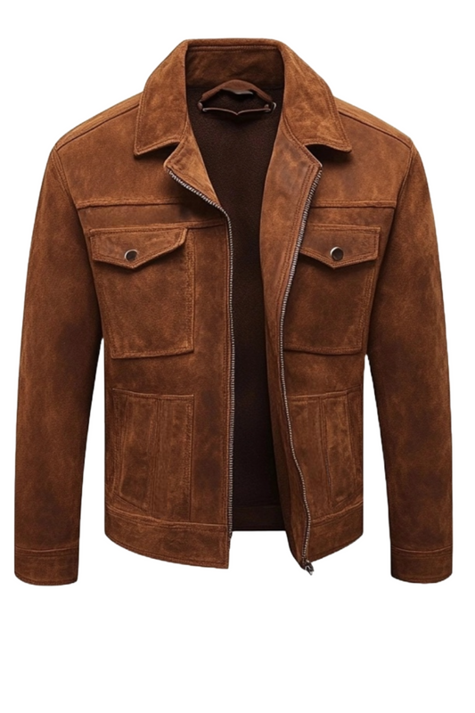 Brown suede jacket 