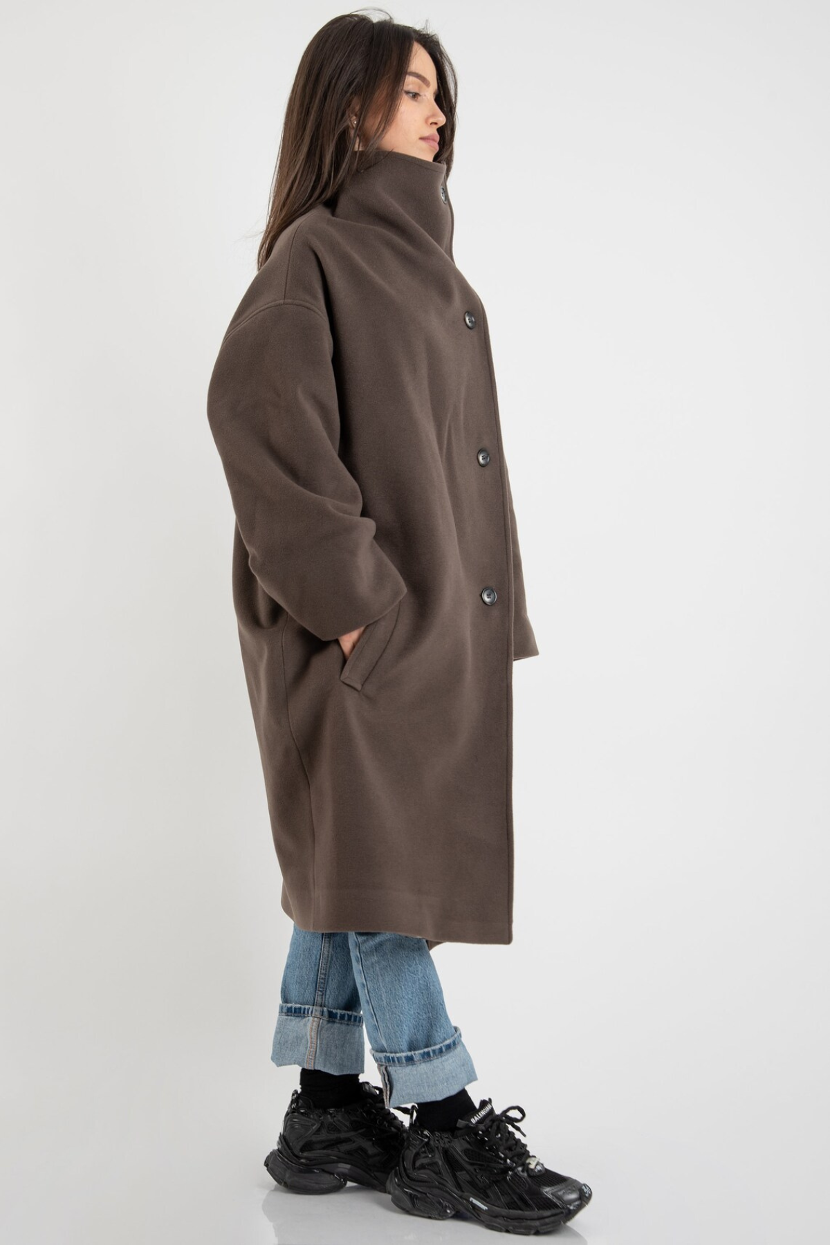  long brown coat 