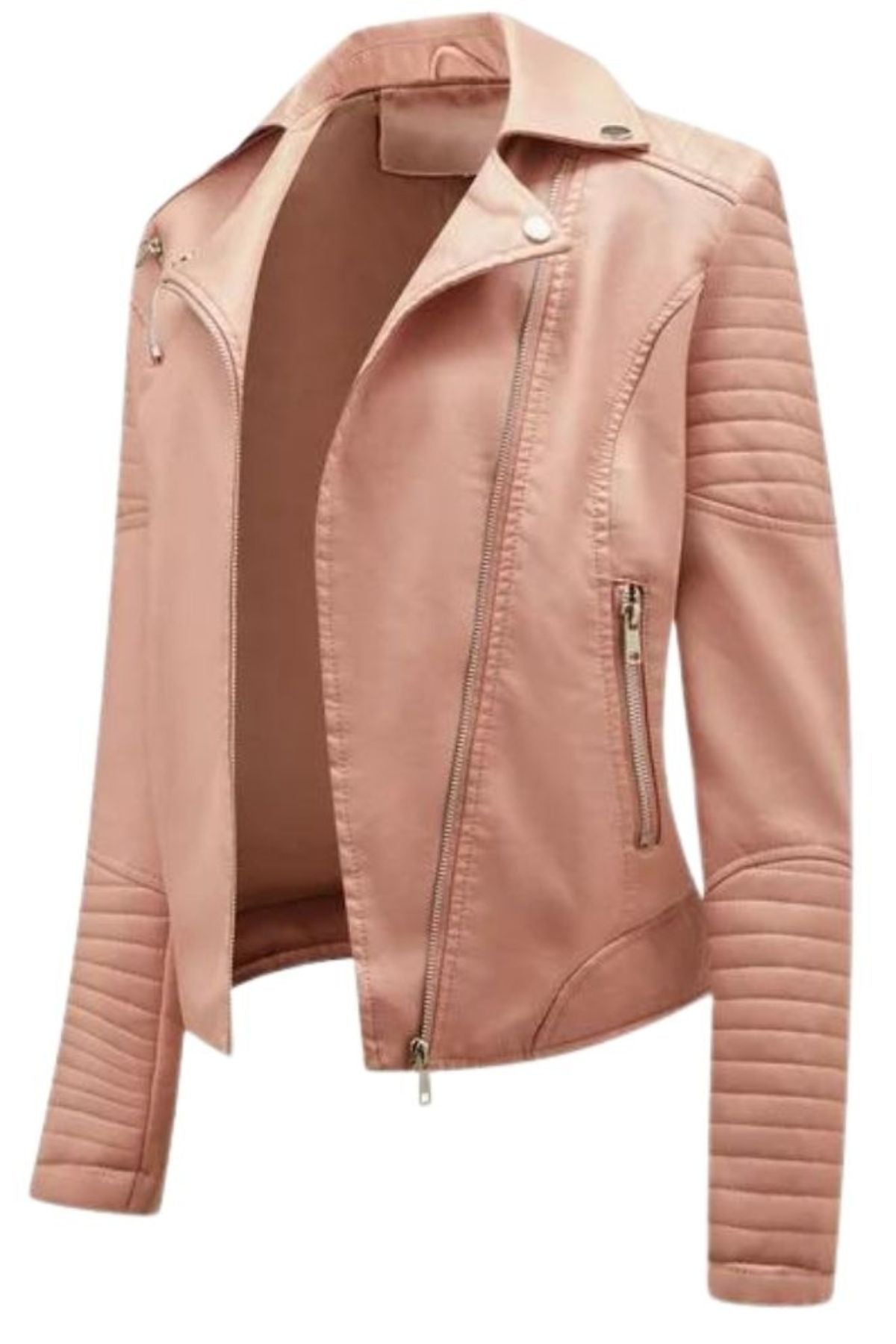 Pink leather jacket 