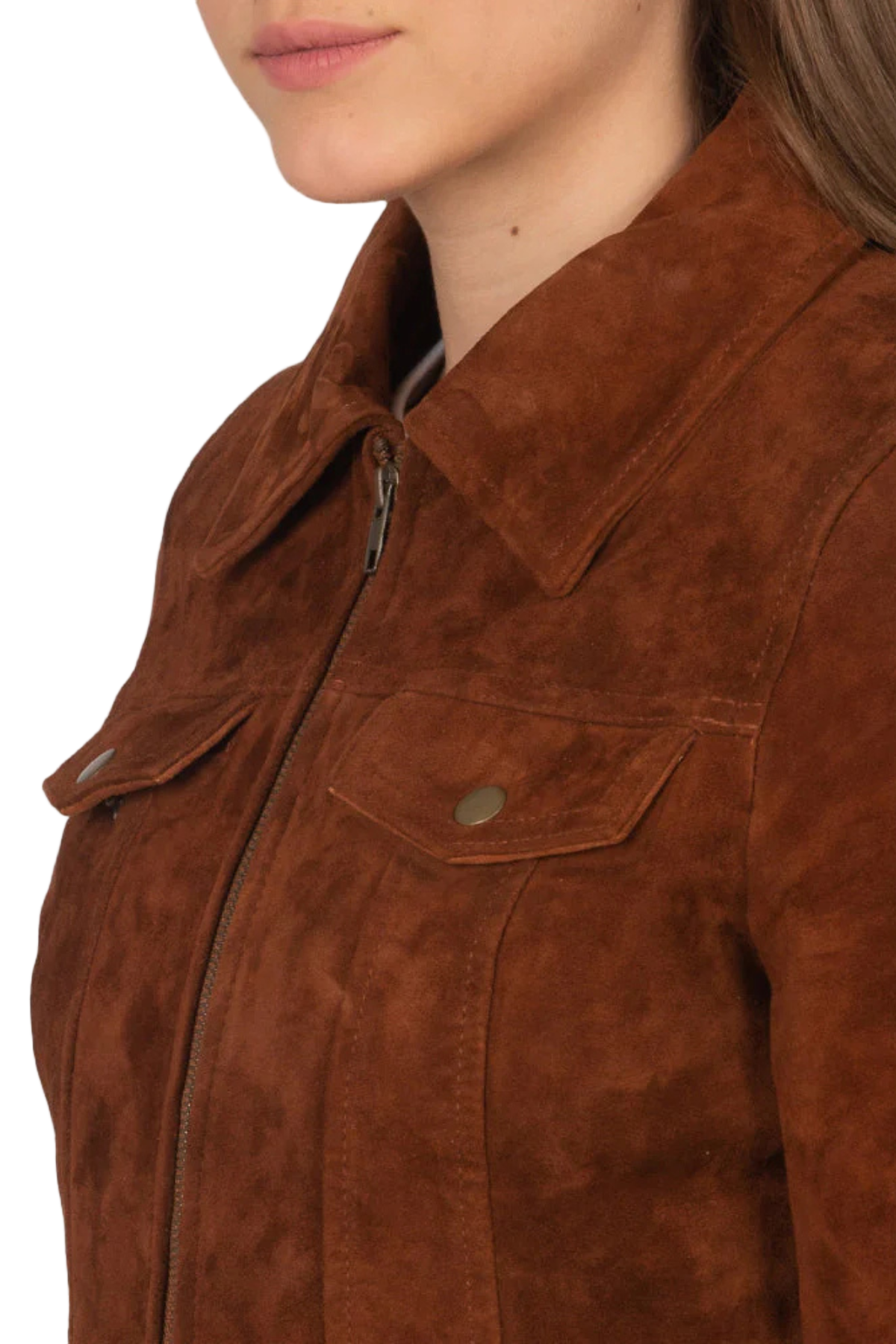 Brown suede jacket 