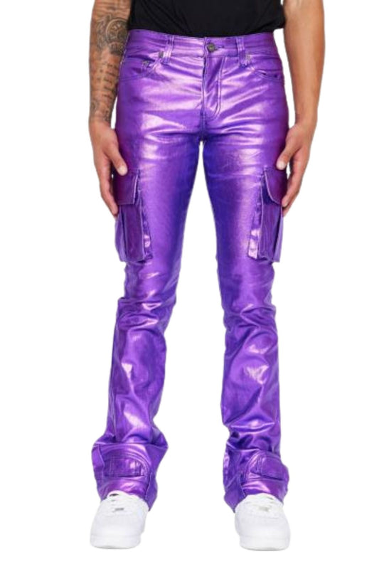 Purple metallic pants 