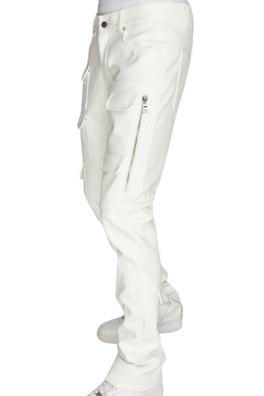 White pants with zippers 