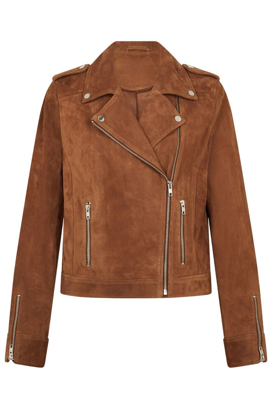 Women's brown Suede Biker Jacket - The Ultimate Wardrobe Essential