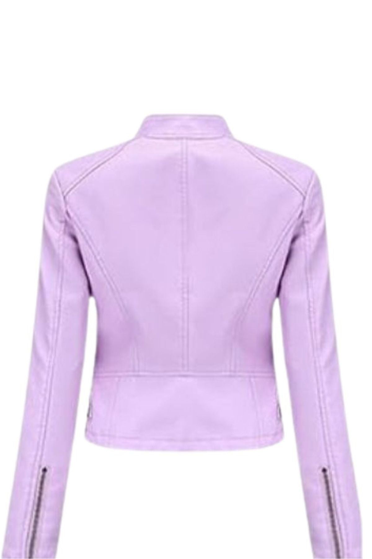 Purple leather jacket 