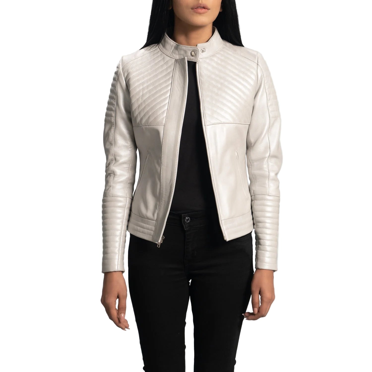White leather jacket 